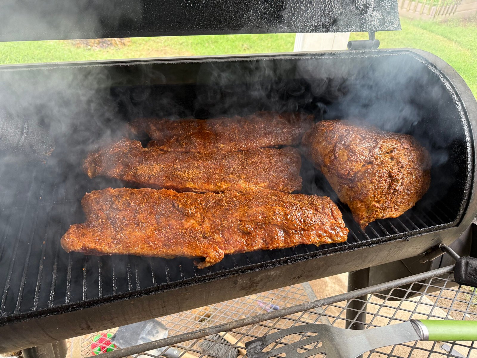 Food grilling for a family meal